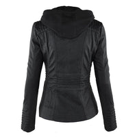Lunavia – Hooded Faux Leather Jacket