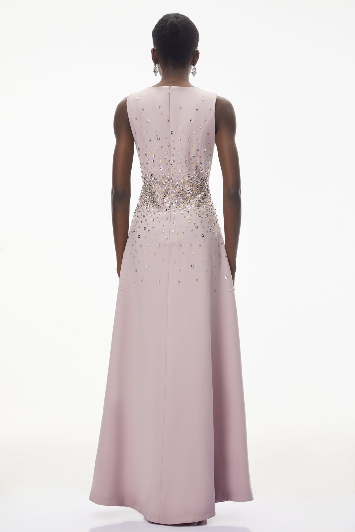 Bronislava Lotus Pink Embellished Maxi Dress