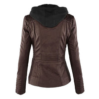 Lunavia – Hooded Faux Leather Jacket