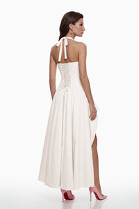 Caiya White Sleeveless Maxi Dress with Slit