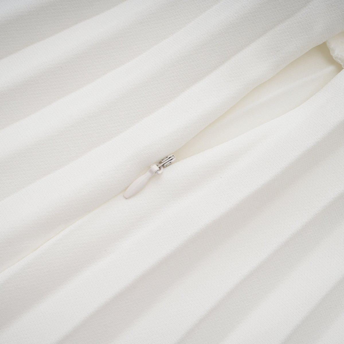 Carlotta White Shell Pleated Maxi Dress