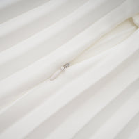 Carlotta White Shell Pleated Maxi Dress