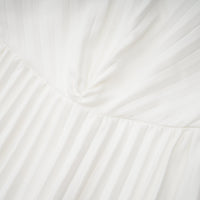 Carlotta White Shell Pleated Maxi Dress