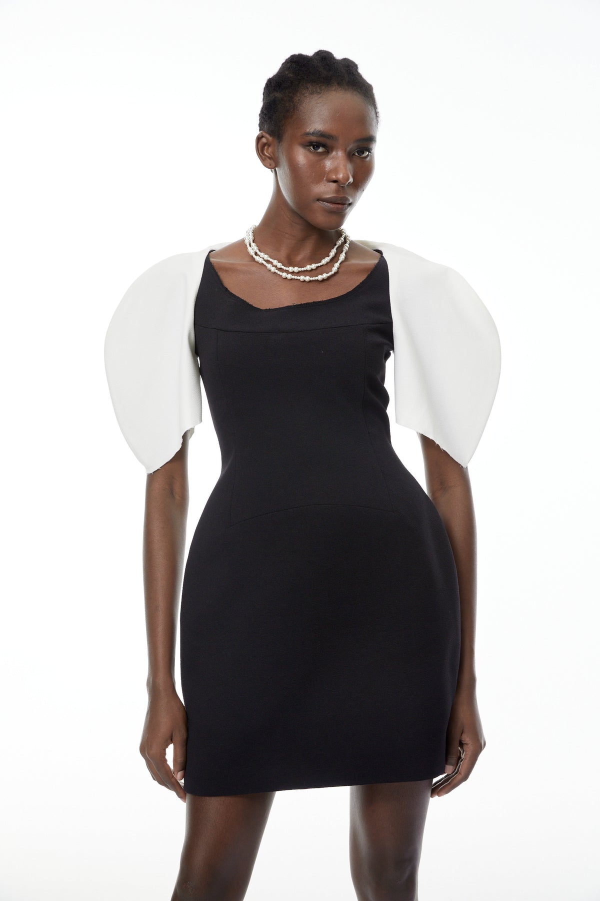 Catalina Black Color Blocked Mini Dress