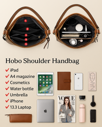 Leather Hobo Handbag + FREE Pouch Wallet