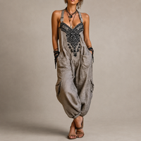 Astrid – Bohemian Embroidered Jumpsuit