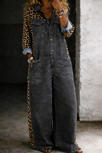 Amanda | One Piece Denim Shirt Jumpsuit