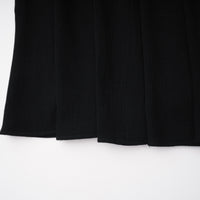 Chiara Black Lace Panel Pleated Midi Dress