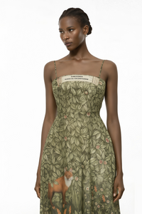 Claudia Green Jungle Print Midi Dress
