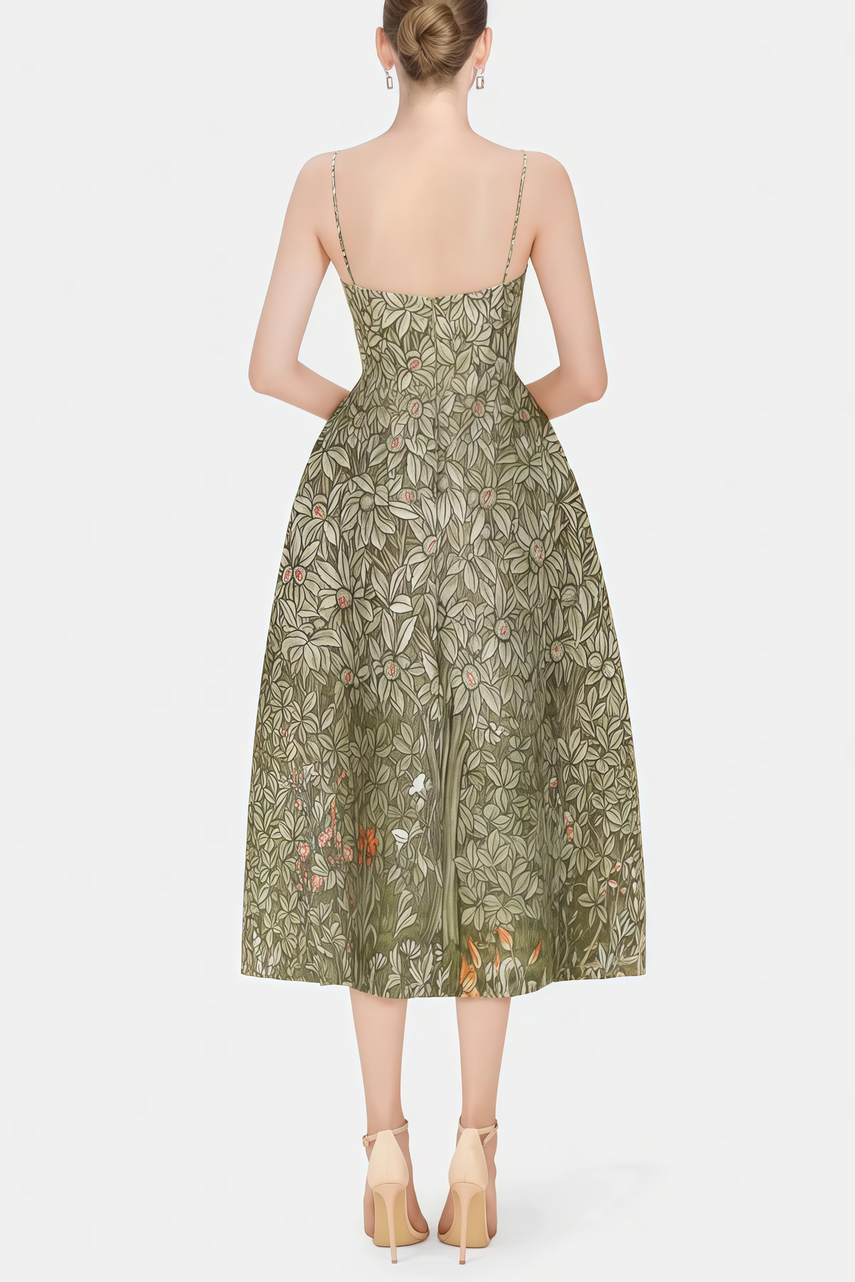 Claudia Green Jungle Print Midi Dress