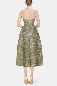 Claudia Green Jungle Print Midi Dress