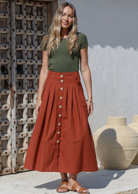 Cora Skirt Burnt Henna