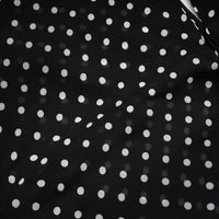 Coraline black polka-dot ruffled midi dress