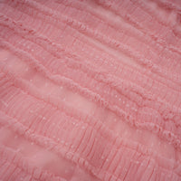 Aimée pink dot-detail ruffled tulle midi dress