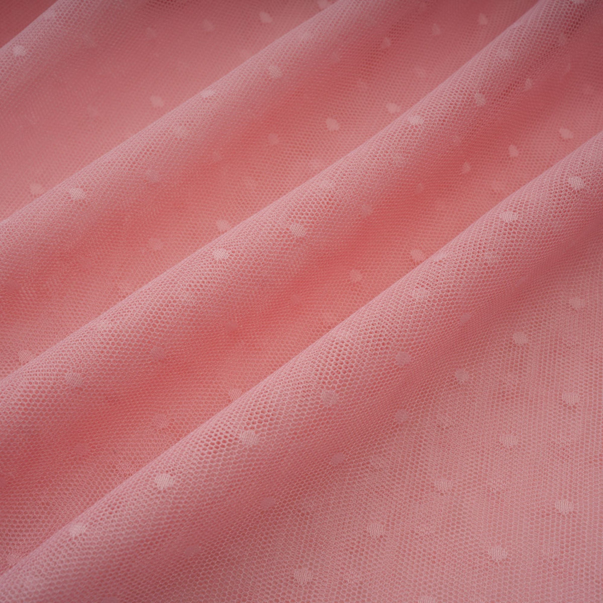 Aimée pink dot-detail ruffled tulle midi dress