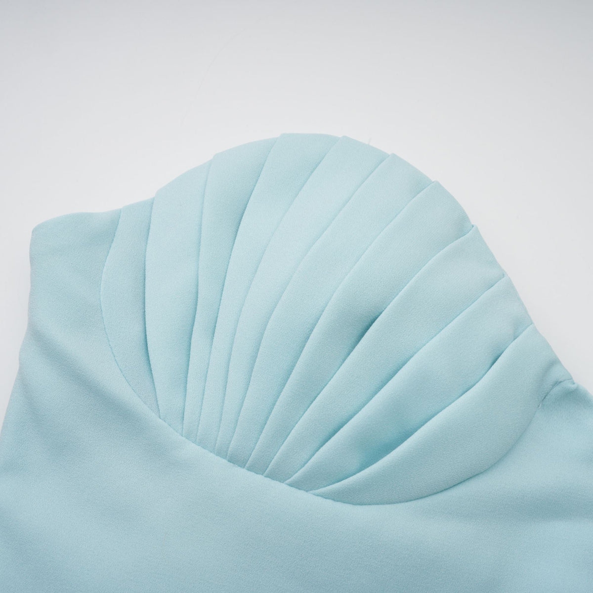 Carlotta blue pleated corset maxi dress