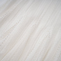 Hélène white pointelle puff midi dress