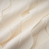 Axelle white wavy-detail sleeveless mini dress