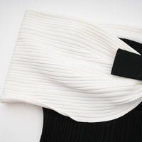 Angèle black off-shoulder knitted mini dress