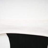 Angèle black off-shoulder knitted mini dress