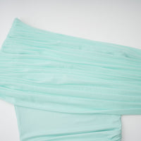 Katya Green Asymmetrical Gathered Maxi Dress