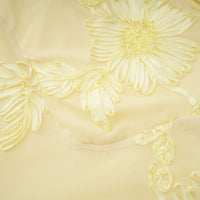 Théoline Yellow Floral Appliqué Corset Maxi Dress