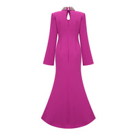 Majestueuse Fuchsia Keyhole-Detail Mermaid Gown
