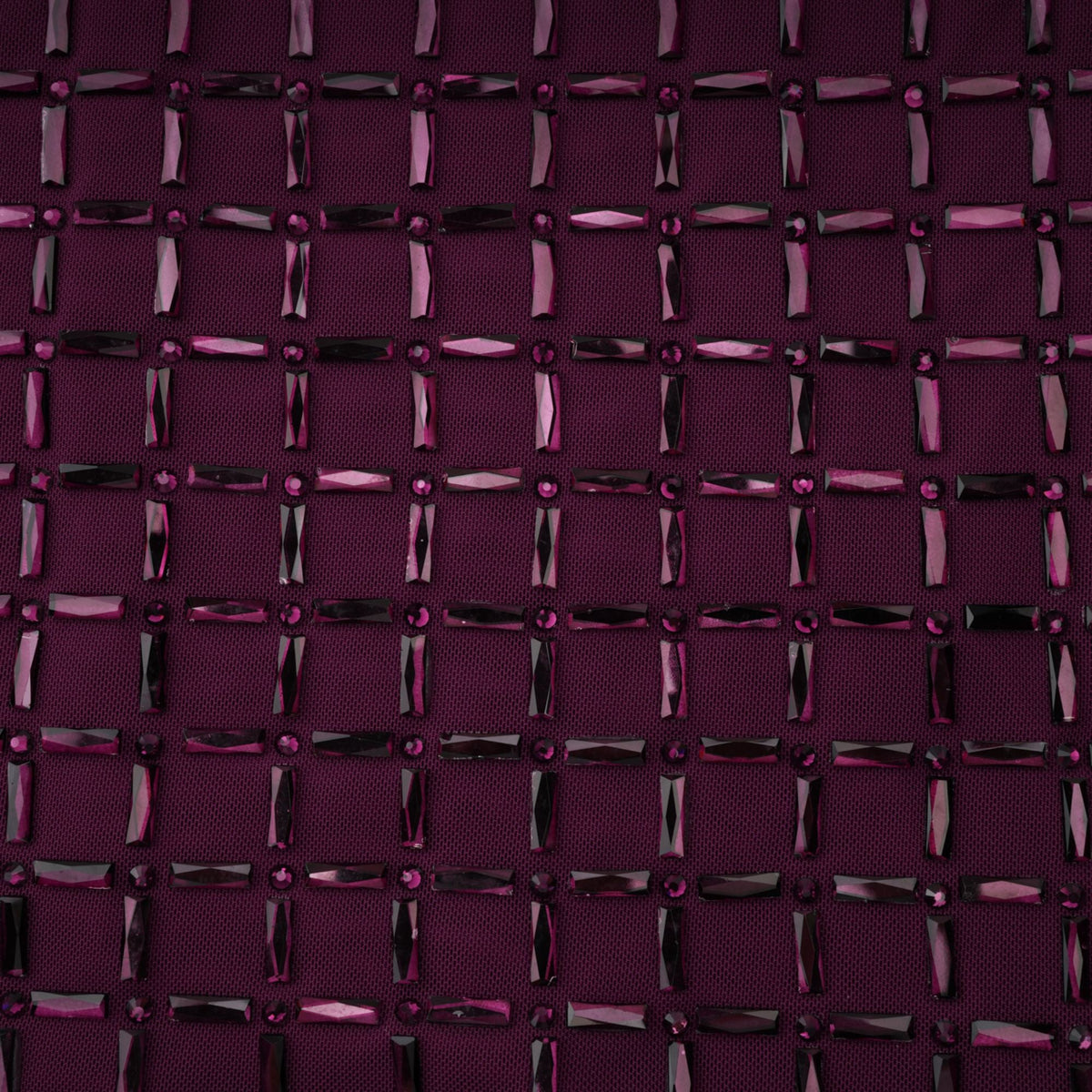 Térébenthine Purple Rhinestone Mesh Maxi Dress