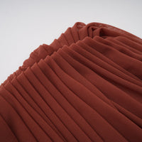 Danaé Brown Shirred-effect Draped Maxi Dress