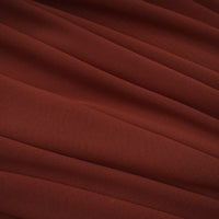 Danaé Brown Shirred-effect Draped Maxi Dress
