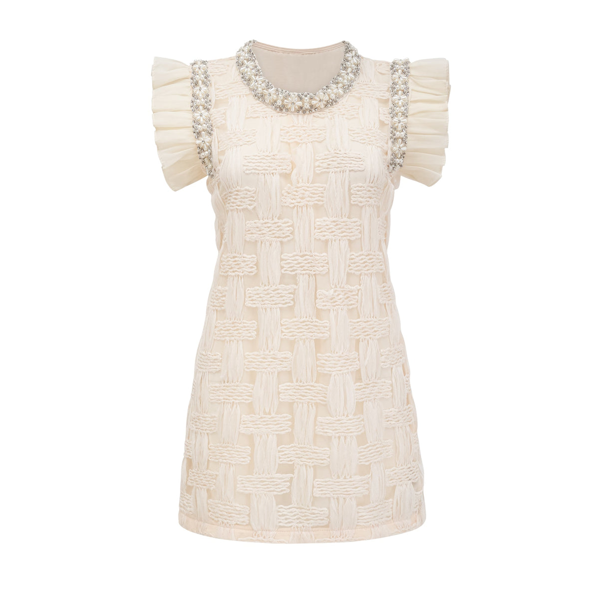 Bernadette interwoven embellished mini dress
