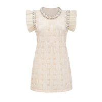 Bernadette interwoven embellished mini dress