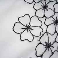 Yaelle White Floral Appliqué Tulle Midi Dress