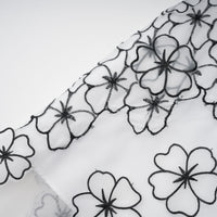 Yaelle White Floral Appliqué Tulle Midi Dress