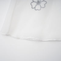 Yaelle White Floral Appliqué Tulle Midi Dress