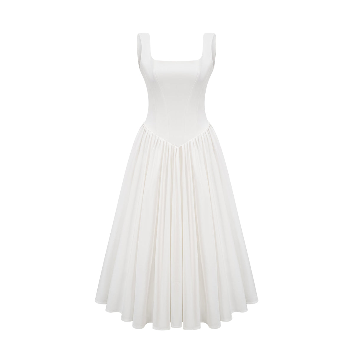 Sadie white pleated corset gown dress