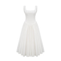 Sadie white pleated corset gown dress