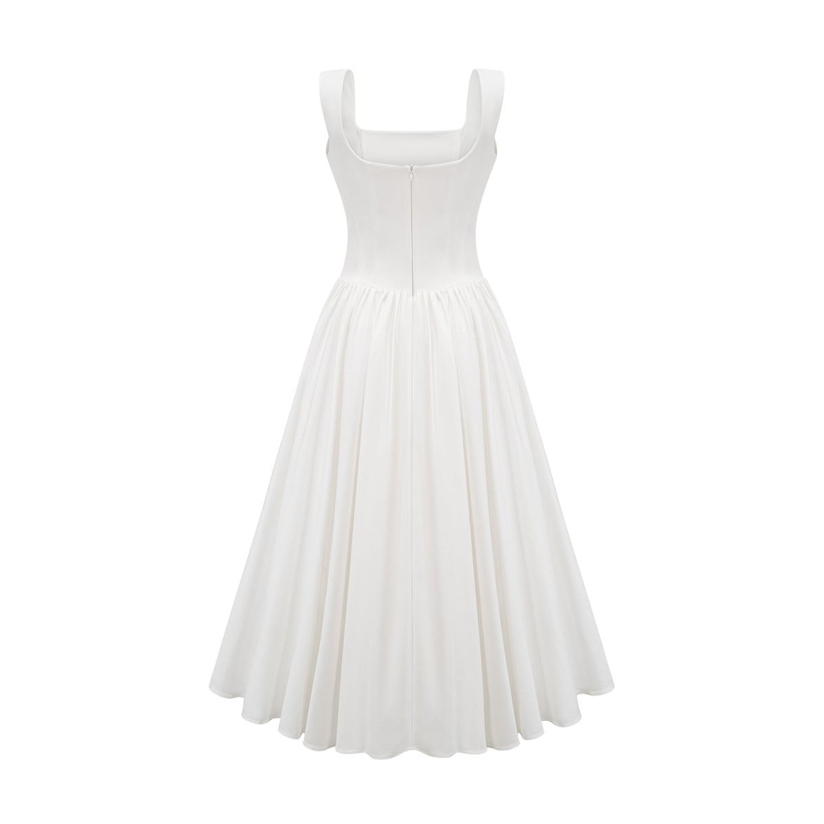 Sadie white pleated corset gown dress