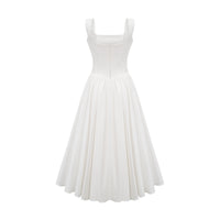 Sadie white pleated corset gown dress