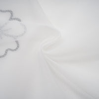 Yaelle White Floral Appliqué Tulle Midi Dress