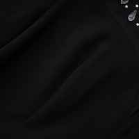 Oona Black Embellished Flared Maxi Gown