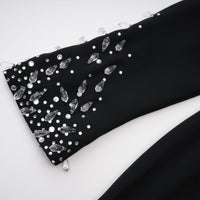 Oona Black Embellished Flared Maxi Gown