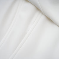 Solara White Draped Midi Dress