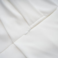 Solara White Draped Midi Dress