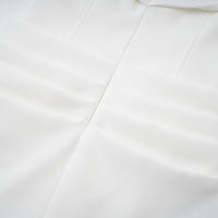Solara White Draped Midi Dress