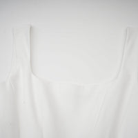 Sadie white pleated corset gown dress