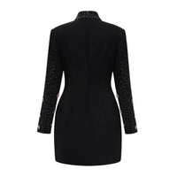 Rosaria Black Embellished Constellation Mini Dress