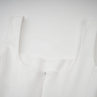 Sadie white pleated corset gown dress