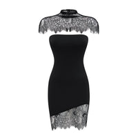 Alvaro Black Lace Shawl & Dress Set