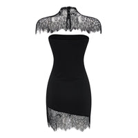 Alvaro Black Lace Shawl & Dress Set